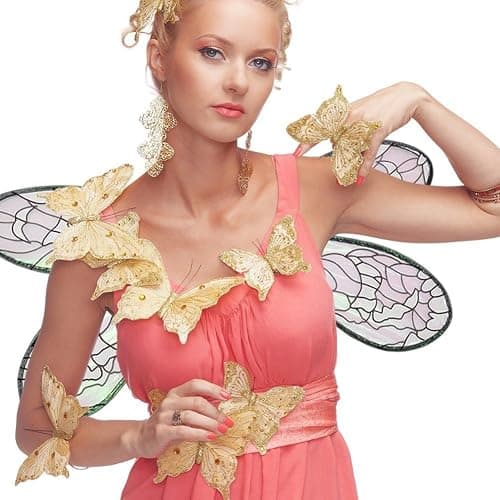 Fairy Wings Costume for Women, Dragonfly Wings Princess Angel Elf Dress Up Accessories for Halloween Party thumbnail 4