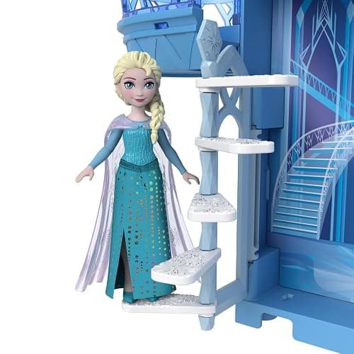 Mattel Disney Princess Toys, Storytime Stackers Elsa Ice Palace, Stackable Castle Doll House with Small Doll & 8 Pieces, Inspired by The Disney Frozen Movies thumbnail 5