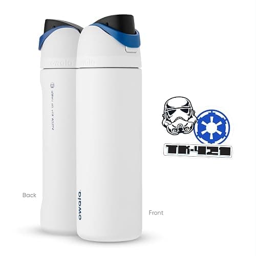 Owala Star Wars FreeSip Insulated Stainless Steel Water Bottle with Straw for Sports and Travel, BPA-Free, 24-Ounce, Stormtrooper thumbnail 6