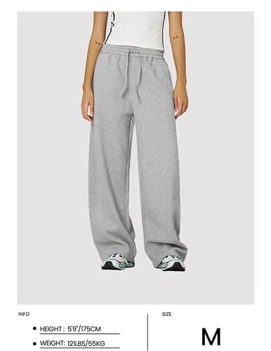 Aelfric Eden Mens Wide Leg Sweatpants Solid Arc Sweat Pants Open Bottom Casual Athletic Lounge Pants with Pockets thumbnail 3