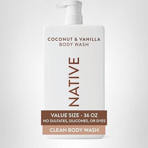 Native Body Wash for Women & Men, Coconut & Vanilla, 36 oz Pump Bottle, Sulfate-Free & Gentle for All Skin Types thumbnail 10