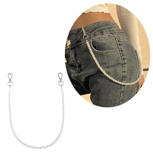Hip-Hop-Hosenkette, Perlen, Jeanskette, Taschenkette für Damen, Schlüsselanhänger, Hosenkette, Taillenkette, Körperzubehör thumbnail 3