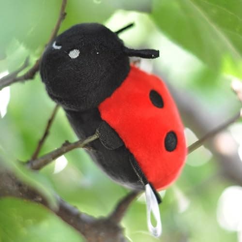 JIANEEXSQ Cute Realistic Ladybug Insect Stuffed Animal Plush Toy, Lifelike Ladybug Plush Doll, Backpack Handbag Pandent Gift (Ladybug) thumbnail 7