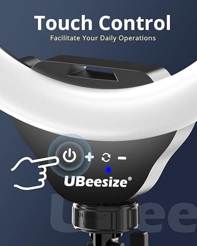 UBeesize 12'' Selfie Ring Light with 62’’ Tripod Stand for Video Recording, Live Streaming(YouTube, Instagram, TIK Tok), Compatible with Phones, Cameras and Webcams thumbnail 2