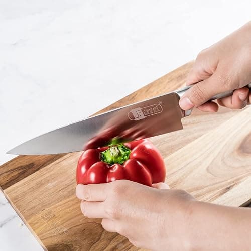 JF JAMES.F Knife Set, 6 Piece Kitchen Knife Set with Wooden Block Super Sharp Stainless Steel Knife Sets for Kitchen with Block thumbnail 2