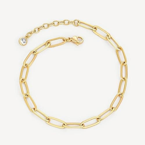 MEVECCO Bracelet for Women 14K Gold Plated Dainty Chain Simple Jewelry Cute Handmade Minimalist for Her thumbnail 7