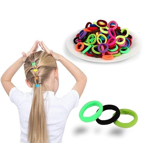 QRTVI 120 Pcs Baby Hair Ties, Cotton Toddler Hair Ties for Girls and Kids, Multicolor Small Seamless Hair Bands Elastic Ponytail Holders(15 Colors) thumbnail 6