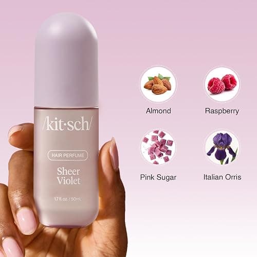 Kitsch Hair Perfume for Women - Sheer Violet | Clean, Deodorizing & Patented Odor-Eliminating Technology Hair Spray & Body Mist - Freshen Hair, Body & Pillows - Raspberry, Soft Musk Scent - 50mL thumbnail 5
