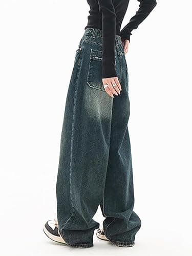 Xineicy Jeans for Women High Waist Wide Leg Baggy Jeans Y2K Loose Vintage Boyfriend Denim Pants thumbnail 4