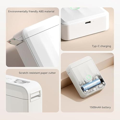 NIIMBOT D110 Mini Label Maker Machine, Bluetooh Thermal Label Printer Inkless Sticker Printer, Custom Labels with App Waterproof Lables Great for Kitchen, Home, Offfice, School Organization thumbnail 6