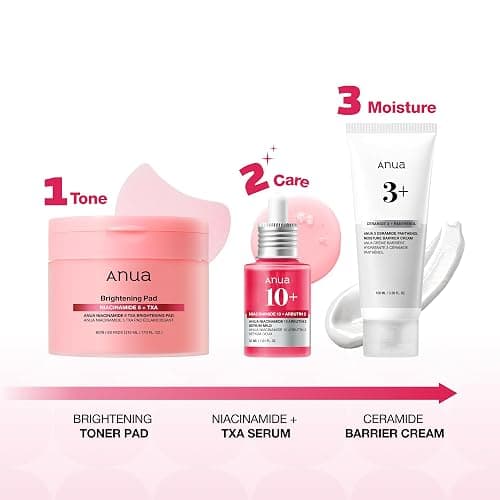 ANUA BRIGHTENING Niacinamide Skincare Routine Set (Amazon Exclusive Set), Niacinamide Serum & Toner Pad & Face Moisturizer, Skin clarity, Moisture barrier for Daily care, Korean Skincare Set thumbnail 5