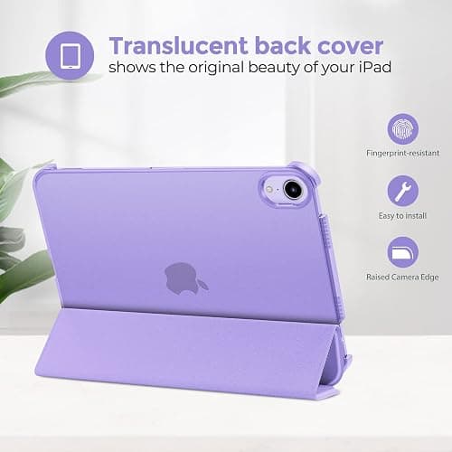 ProCase Smart Case for iPad mini 7 A17 Pro 2024/iPad Mini 6 2021 8.3 Inch iPad mini 7th/6th Gen Case, Hard Back Cover for iPad mini 8.3" 7th Gen A2995/A2996/A2993/6th Gen A2567 A2568 A2569 -Purple thumbnail 3