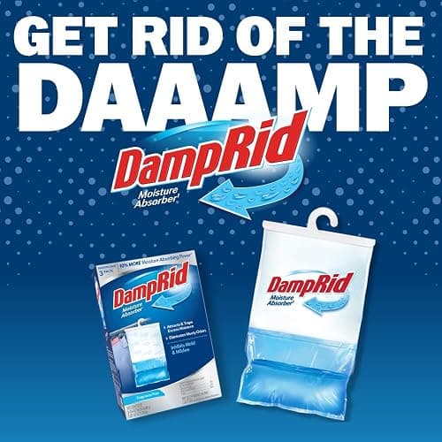 DampRid Fragrance Free Hanging Moisture Absorber, 16 oz., 3 Pack - Eliminates Musty Odors for Fresher Air, Ideal Moisture Absorbers for Closet, 14% More Moisture Absorbing Power* thumbnail 8