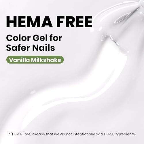 Beetles Milky White Gel Nail Polish - 15ml Hema Free Jelly Natural Nude Gel Polish Nail Concealer Sheer Translucent Effect Soak Off UV Nail Art Manicure Gift for Women thumbnail 2