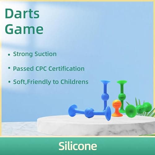 12pcs of Suction Cup Darts, A Set of Games with Strong Suction Power, Made of Silicone Material. Suitable for Board Games, Family Games, and Perfect for Enjoying with Friends and Family thumbnail 5