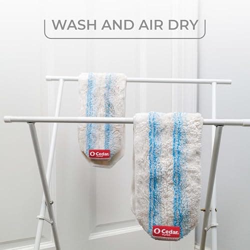 O-Cedar H2prO Flat Mop System | Quick Cleaning Tool | Clean with Water | Machine Washable Reusable Microfiber Mop Pad | Safe on Wood Floors, Vinyl, Tile, Baseboards, Walls thumbnail 11
