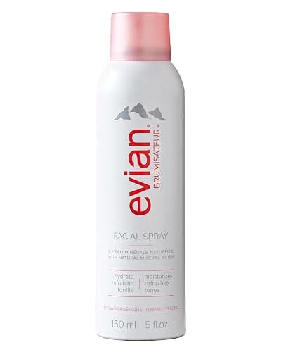 Evian Facial Spray 1.7 oz - Hydrating Mineral Water Mist for Face & Skin - Refreshes Makeup and Tones Skin - TSA-Approved Mini Facial Spray Set for Daily Skincare Hydration - Image 1
