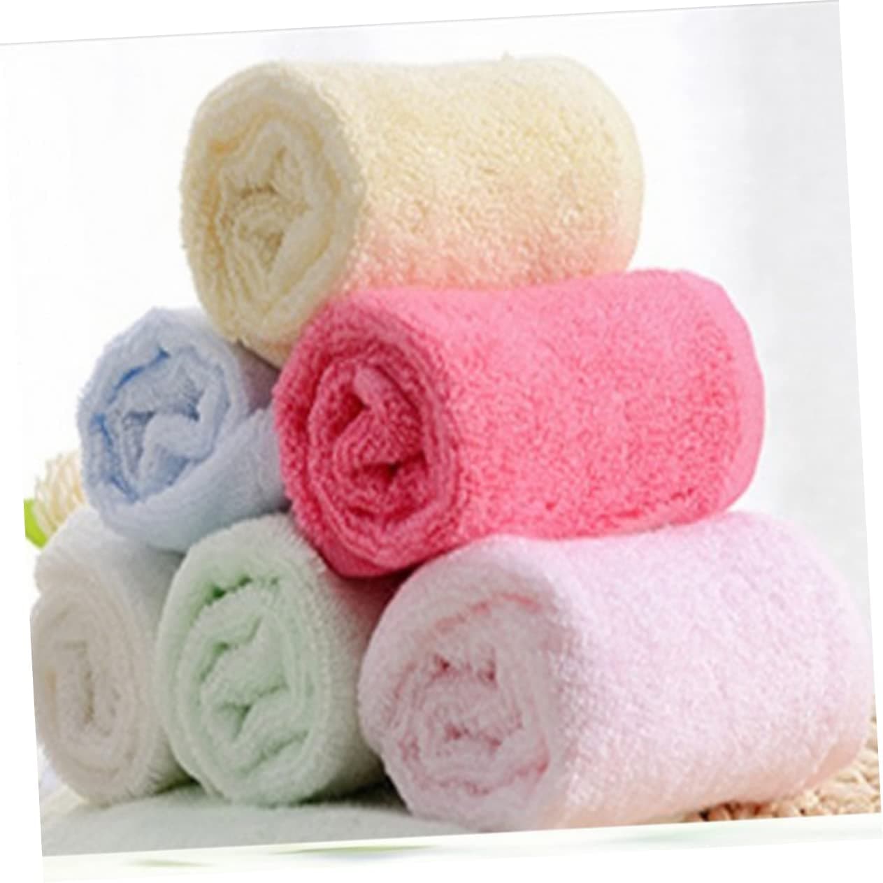 MERRYHAPY 9pcs Bamboo Fiber Face Towels Newborn Square Towels Cleaning Cloths Bath Essentials Reusable Washcloths thumbnail 8