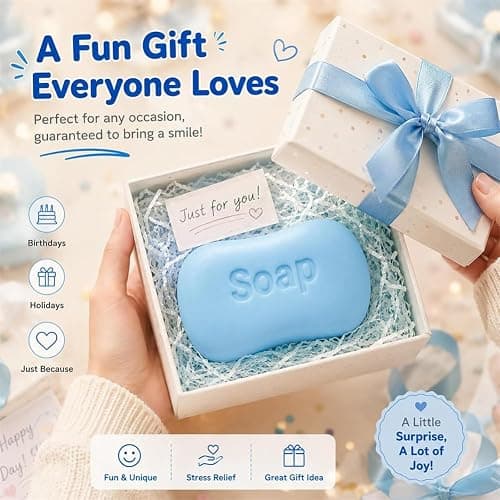 Crunchy Soap Squishy Asmr Stress Ball, Realistic Bar Soap Shape Bead-Filled Crunchy Squishy Stress Ball,Stress Relief Toy,Non-Rebound Zero-Bounce Fidget Toy for Office Desk Anxiety Relief (White) thumbnail 4