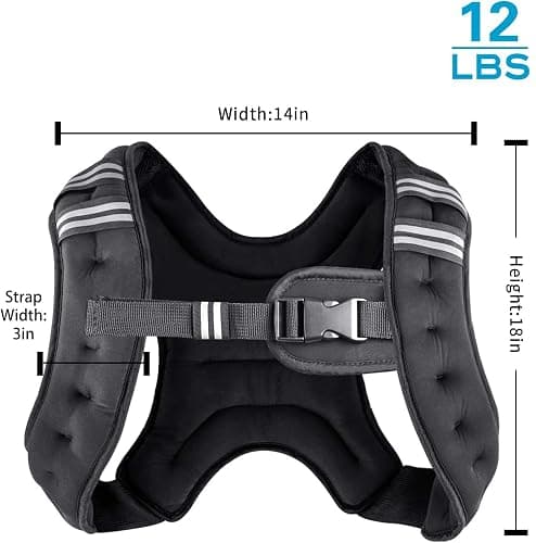 Henkelion Weighted Vest Weight Vest for Men Women Kids Weights Included, Body Weight Vests Adjustable for Running, Training Workout, Jogging, Walking thumbnail 3