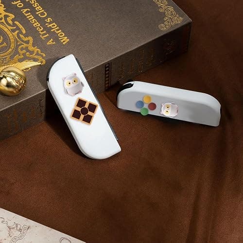 PERFECTSIGHT Switch Silicone Joy Con Thumb Grip Button Caps, Joystick Cover Compatible with Nintendo Switch/OLED/Switch Lite,4PCS (Owl) thumbnail 4