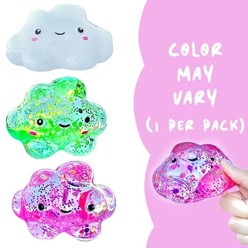 Kiedle Cloud Stress Ball - Nice Sensory Squishy Squeeze Cute Fidget Toy with Slow Rise Squish - 3" Cloud thumbnail 3