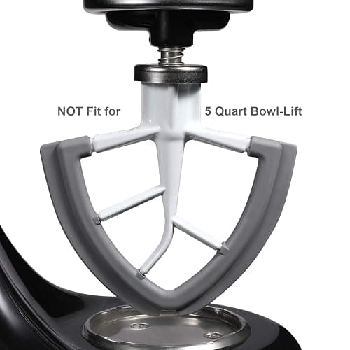Flex Edge Beater for KitchenAid Tilt-Head Stand Mixer, 4.5-5 Quart Flat Beater Paddle with Flexible Silicone Edges Bowl Scraper, White - White thumbnail 3