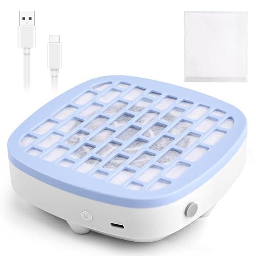 ANGNYA Nail Dust Collector with 10PCS Filter Pads, Compact Vacuum Fan Dust Collector for Beginner Mini Dust Suction Machine Manicure Pedicure Tool for Acrylic Nail Polishing for Home Use - Image 1