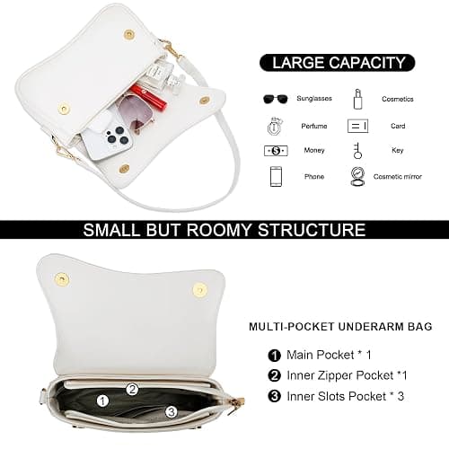 KKXIU Shoulder Bag for Women Small Clutch Purses Cute Hobo Handbag Trendy Underarm Bag thumbnail 4