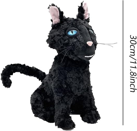 12” Black Cat Plush, Cat Monster Stuffed Animal Pillow Doll Toy, Black Cat Plushies Gift for Fans Kids Girlfriend Birthday Christmas Mother's Day thumbnail 3