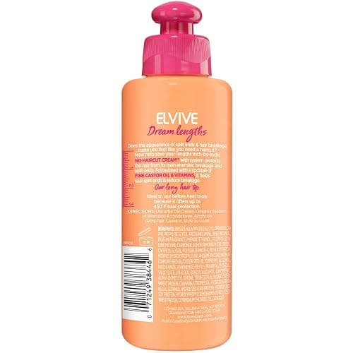L'Oreal Paris Elvive Dream Lengths No Haircut Cream Leave In Conditioner, 6.8 fl. oz. thumbnail 2