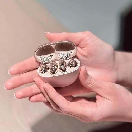 Butterfly Rhinestone for Clip on Earbuds Open Ear Accessories, Elegant Zirconia Decorative Earphone Accessories, Removable Exquisite DIY Decoration (Butterfly) thumbnail 2