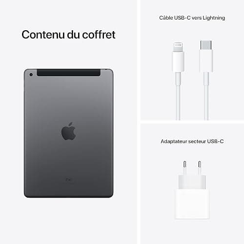 2021 Apple iPad (10,2-zoll, Wi-Fi + Zellular, 64GB) Space Grau (Generalüberholt) thumbnail 9
