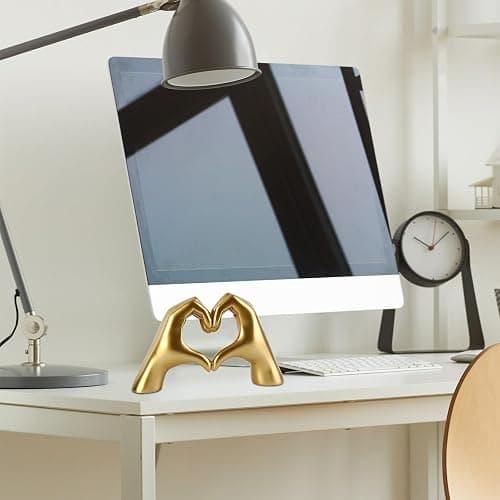 Taylor Lover Merch Gold Heart Hands Sculpture Birthday Decorations Gifts Living Room Bedroom Shelf Desk Coffee Table Accessories Statue Bobo Bathroom Decor Home Décor Accents Women Girls(Small) thumbnail 5