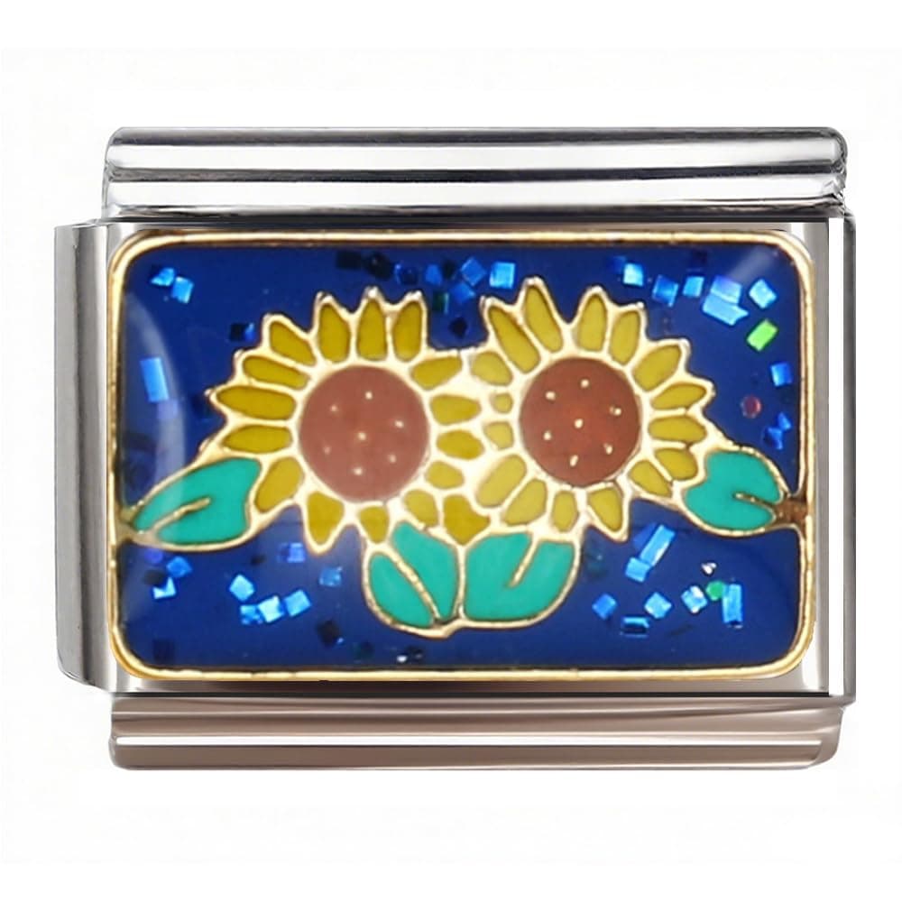 Pingente de 9 mm para pulseira italiana, elos de corrente de joias de aço inoxidável faça você mesmo, flor - Image 1