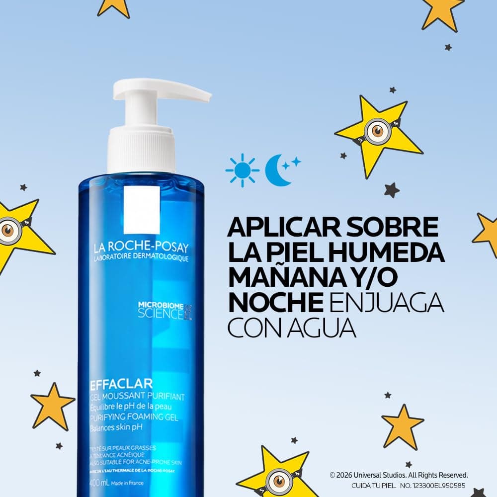 La Roche-Posay Effaclar, Gel Limpiador Facial Purificante para Piel Grasa y Sensible, Anti-imperfecciones y Anti-brillo, con Agua Termal y Zinc, 400 ml thumbnail 14
