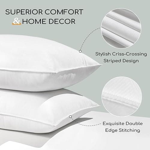 HARBOREST King Size Bed Pillows Set of 2 - Luxury Hotel Collection Down Alternative Pillows for Sleeping, 20 x 36 Inches thumbnail 2