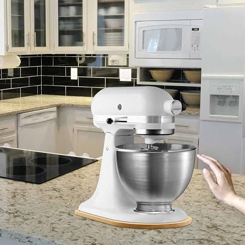 Compatible with Kitchen aid 4.5-5 Qt Bamboo Mixer Slider - Appliance Slider for Tilt Head Kitchen aid Stand Mixer Artisan, Countertop Storage Mover Sliding Tray Accessories Attachments thumbnail 6
