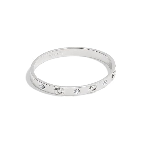 COACH Women's Signature C Logo Hinged Bangle Bracelet - Image 1