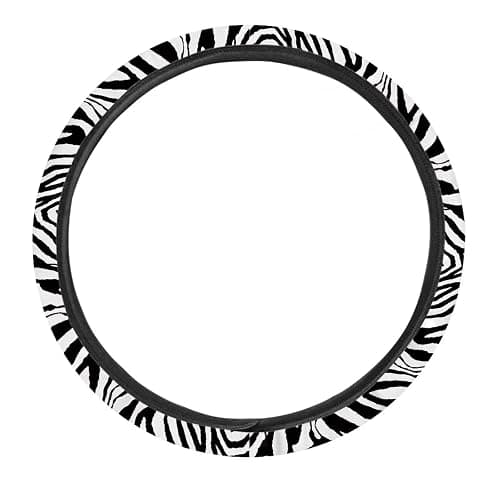 FUIALDOLG Zebra Print Car Steering Wheel Covers Non-Slip Universal 14 to 15 inch Fit Almost Cars Steering Wheel Cover Elastic Protection Sweat Absorption Automotive Decor thumbnail 2