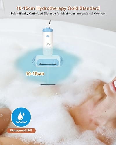 KokoSelene Bath Jets for Tub, Portable Bath Spa for Bathtub with Dual Hydro Jets, Bathtub Spa Machine Creates Soothing Bubbles for Daily Relax at Home Use (Blue) thumbnail 6
