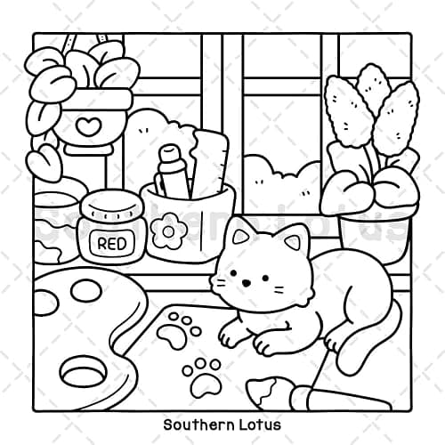 Little Cozy: Coloring Book for Adults and Teens Featuring Hygge Corners and Pocket Spaces, Easy and Cute Designs for Relaxation and Chill (Cute & Easy Coloring) thumbnail 4