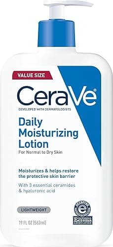 CeraVe Daily Moisturizing Lotion for Dry Skin, Body Lotion & Face Moisturizer with Hyaluronic Acid and Ceramides, Daily Moisturizer, Fragrance Free, Oil-Free, 19 Ounce - Image 1
