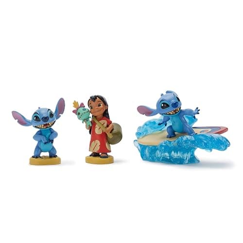 Disney Store Official Lilo & Stitch Figure Set – 7 Fully Sculpted Disney Figures Including Lilo, Stitch, Nani & More in Double-Tiered Box with Scenic Backgrounds thumbnail 3