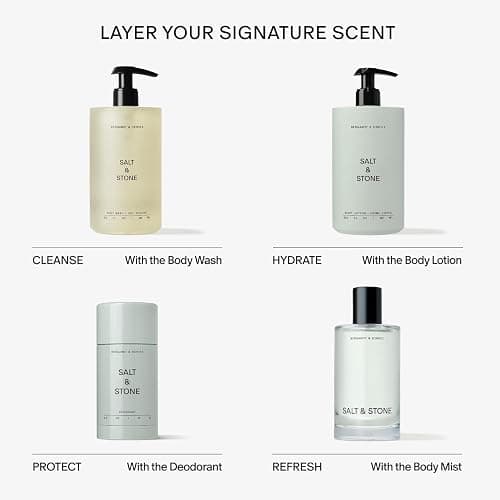 Salt & Stone Body Wash for Women & Men, Bergamot & Hinoki 15.2 fl oz | Shower Gel, Sulfate-Free, Paraben-Free, Dye-Free, Vegan, Hydrating & Moisturizing with Antioxidants, Vitamin C, Niacinamide thumbnail 7