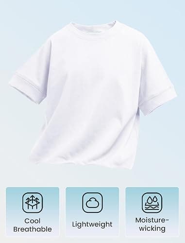 Wenlia Girls Athletic Shirts Short Sleeve Open Back Tops Active Sports Tshirts Quick Dry Workout Crop Tees Activewear 5-14Y thumbnail 6