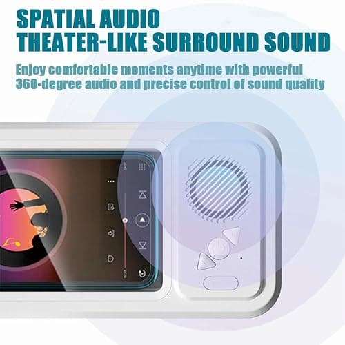 DianSCJ Aqua Play Phone Holder, Aqua Play Shower Phone Case, Plastic Phone Holder for Shower Wall Waterproof, Built-in Smart Bluetooth Speaker, 100% Secure Attachment Any Surface (White) thumbnail 2