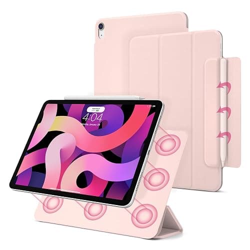 Dwopar for iPad Air 7/6/5/4 Magnetic Case, Slim Smart Folio for Air 5th/4th Generation 10.9 Inch 2022/2020 Model, Trifold Stand Case for iPad Air 11 inch M3/M2 2025/2024, Auto Sleep/Wake (Pink) - Image 1