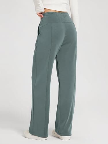 ODODOS Women's Modal Soft Wide Leg Pants with Pockets Adjustable Shockcord High Waist Casual Lounge Pants-27/29/31" Inseam thumbnail 2