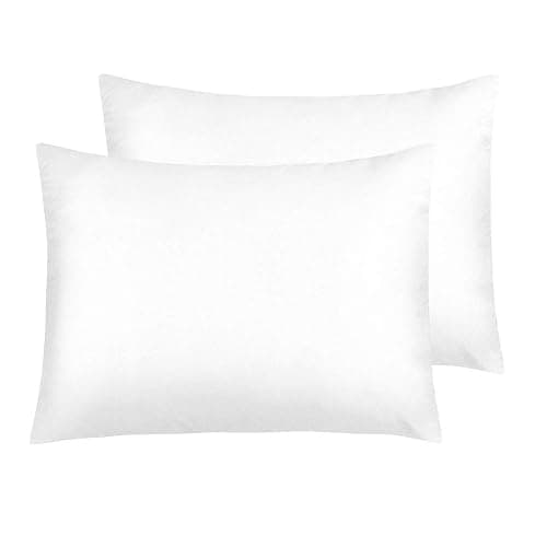 NTBAY Standard Satin Pillowcases, Set of 2, Zipper, Pure White | Smooth Silky Microfiber Satin Pillowcases with Hidden Zippers for Hair and Skin, 20 x 26 Inches, Pillow Inserts Not Included - Image 1